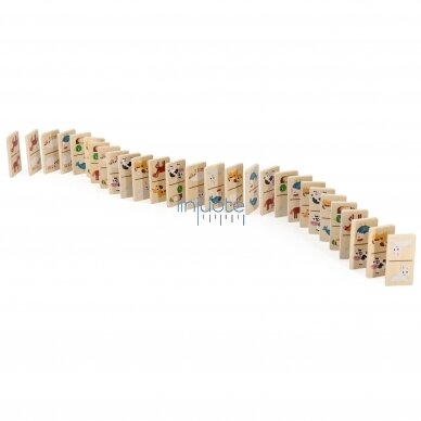 Medinis domino žaidimas "Gyvūnai ir skaičiai", 44781 4