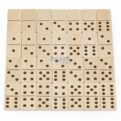 Medinis domino žaidimas "Gyvūnai ir skaičiai", 44781 6 Medinis domino žaidimas "Gyvūnai ir skaičiai", 44781 6