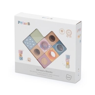 VIGA Medinės Sensorinės Kaladėlės „PolarB“ 44279 7