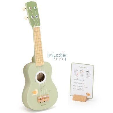VIGA MEDINĖ VAIKIŠKA GITARA ŽALIA SU NATOMIS, 442750 1 VIGA MEDINĖ VAIKIŠKA GITARA ŽALIA SU NATOMIS, 442750 1