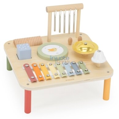VIGA MEDINIS MUZIKINIS EDUKACINIS STALIUKAS JUTIMINIS 7IN1, 44277 8