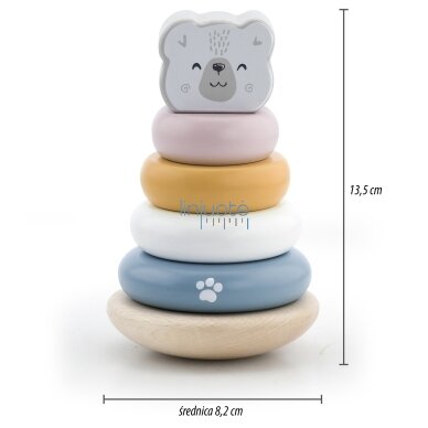 VIGA PolarB rinkinys medinė piramidė + kalimo žaidimas su plaktuku Baltasis lokys Montessori 11 VIGA PolarB rinkinys medinė piramidė + kalimo žaidimas su plaktuku Baltasis lokys Montessori 11