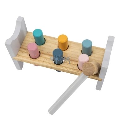 VIGA PolarB rinkinys medinė piramidė + kalimo žaidimas su plaktuku Baltasis lokys Montessori 8 VIGA PolarB rinkinys medinė piramidė + kalimo žaidimas su plaktuku Baltasis lokys Montessori 8