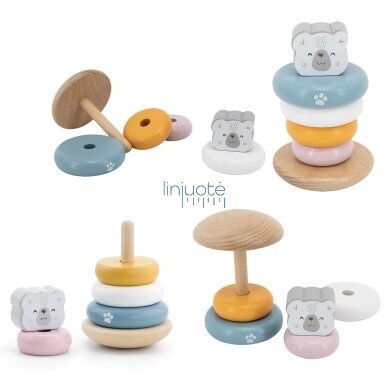 VIGA PolarB rinkinys medinė piramidė + kalimo žaidimas su plaktuku Baltasis lokys Montessori 9 VIGA PolarB rinkinys medinė piramidė + kalimo žaidimas su plaktuku Baltasis lokys Montessori 9