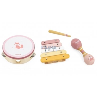 MEDINIS MUZIKOS INSTRUMENTŲ RINKINYS, 3 EL, 44214N 1 MEDINIS MUZIKOS INSTRUMENTŲ RINKINYS, 3 EL, 44214N 1