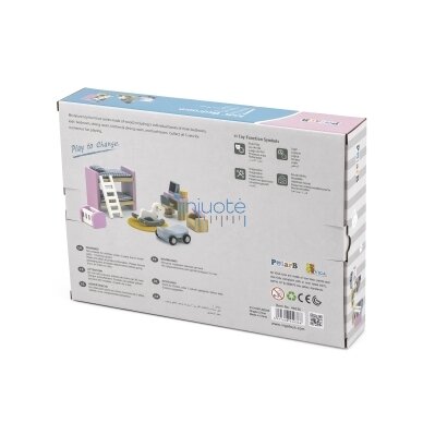 VIGA PolarB Lėlių Namelio Baldų Komplektas Vaikų Kambarys, 44036 5