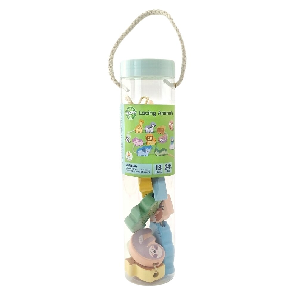 WOOPIE GREEN MEDINĖ KAROLIUKŲ VERIMO KALADĖLĖS MONTESSORI ZOO 13EL., 52678 8