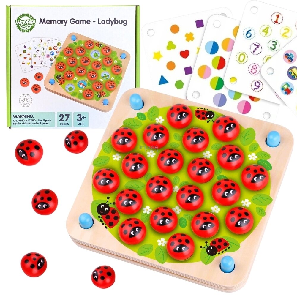 WOOPIE GREEN MEMORY MEDINIS ATMINTIES ŽAIDIMAS, EDUKACINĖ DĖLIONĖ BURUŽĖLĖS, 52739 WOOPIE GREEN MEMORY MEDINIS ATMINTIES ŽAIDIMAS, EDUKACINĖ DĖLIONĖ BURUŽĖLĖS, 52739
