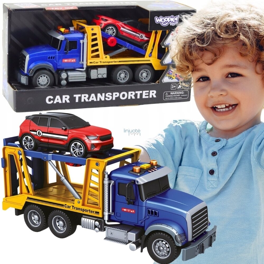 WOOPIE Transporteris su automobiliu, šviesa ir garsu