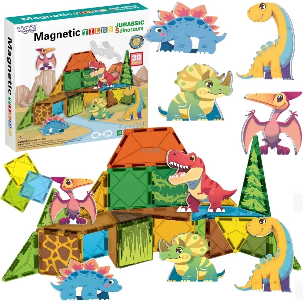 STEAM magnetinis Konstruktorius "Dino", 7,5 cm , 30 EL, 558390