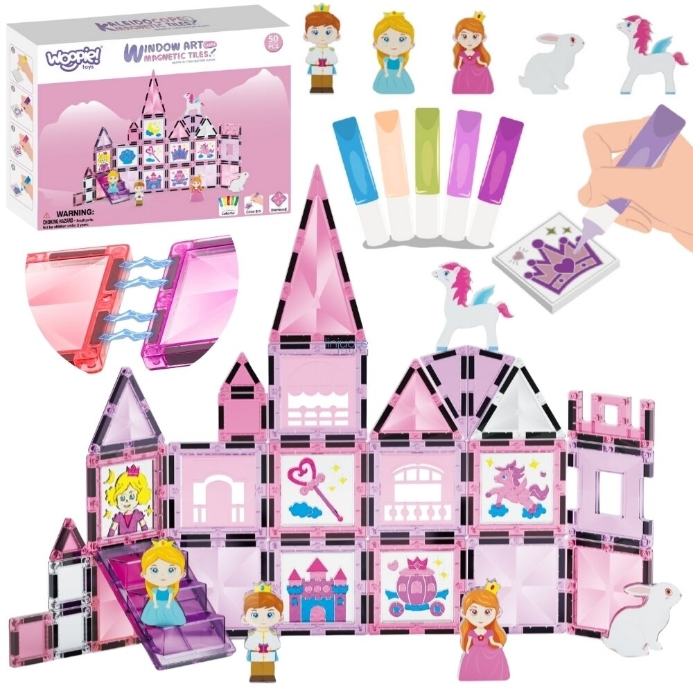 WOOPIE MAGNETINIS KONSTRUKCIJŲ RINKINYS PASTATYK PILĮ, 53200