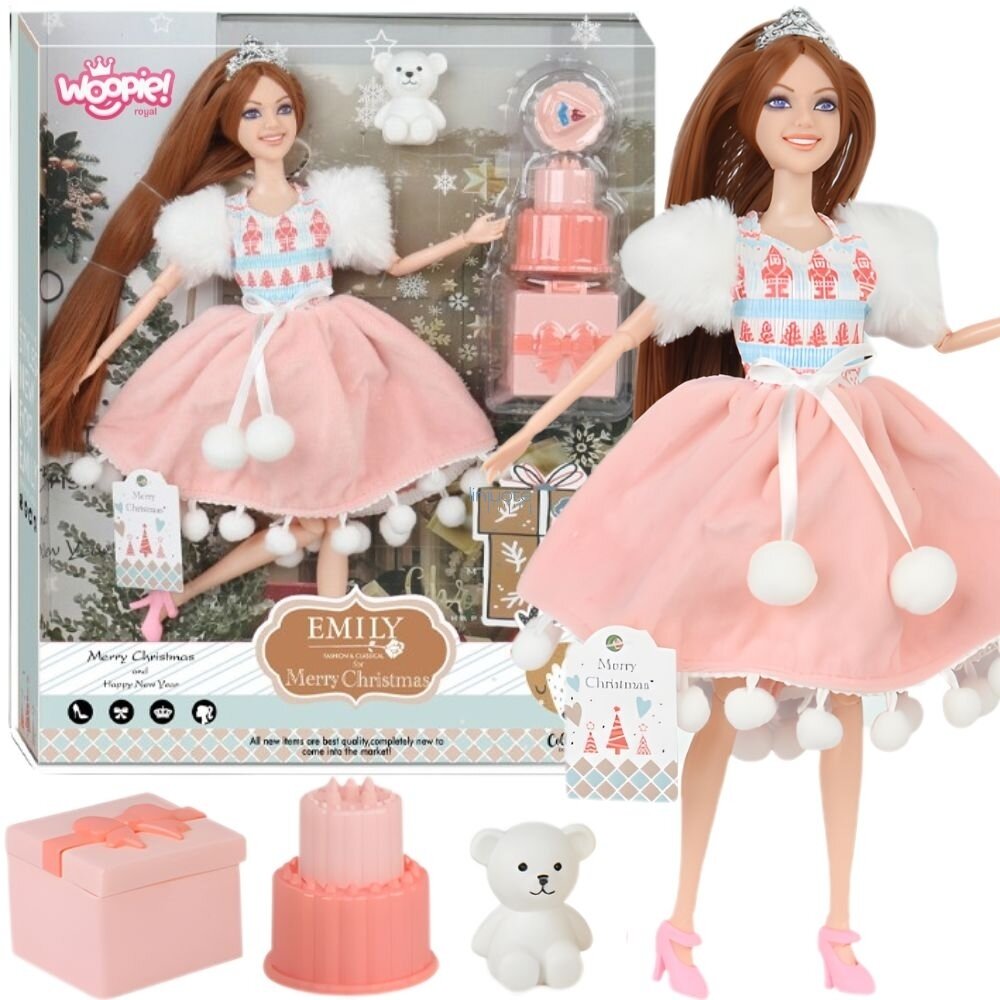 WOOPIE ROYAL Lėlė Emi Kalėdų Princesė su Meškiuku, 57956 WOOPIE ROYAL Lėlė Emi Kalėdų Princesė su Meškiuku, 57956