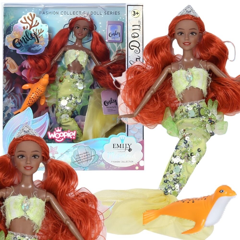 WOOPIE ROYAL Lėlytė Undinėlė Emi Mermaid su Ruoniu, 57598 WOOPIE ROYAL Lėlytė Undinėlė Emi Mermaid su Ruoniu, 57598