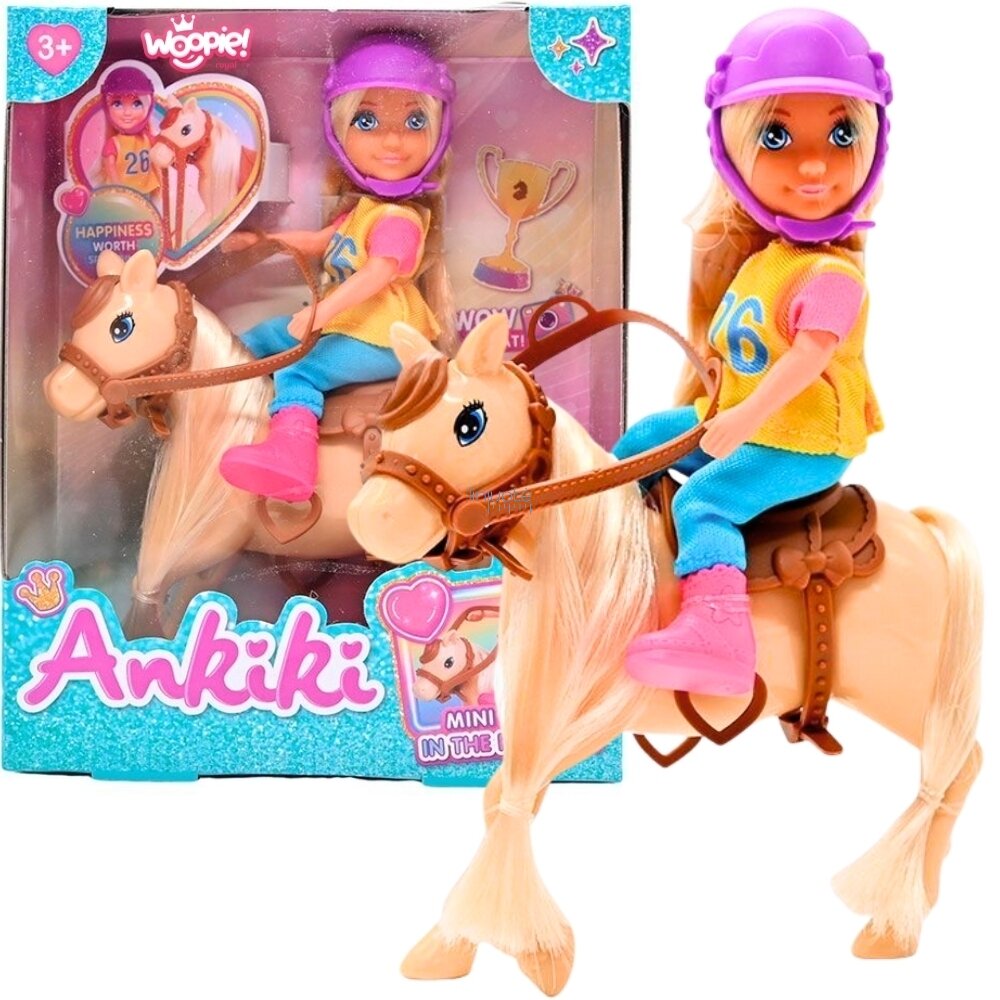 WOOPIE ROYAL Rinkinys Lėlė Jodinėtoja su Arkliu, 57628