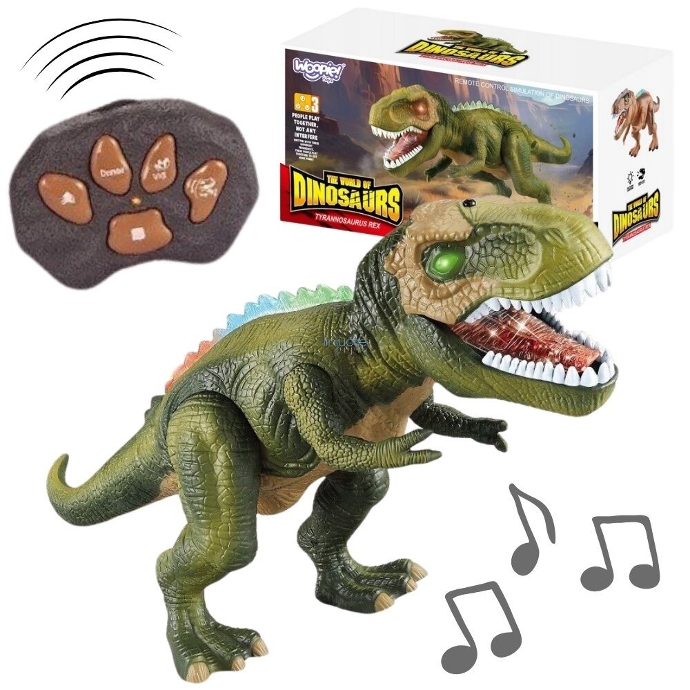 WOOPIE NUOTOLINIU BŪDU VALDOMAS DINOZAURAS T-REX REALISTIŠKAS JUROS PERIODO KARALIUS, 53965 WOOPIE NUOTOLINIU BŪDU VALDOMAS DINOZAURAS T-REX REALISTIŠKAS JUROS PERIODO KARALIUS, 53965