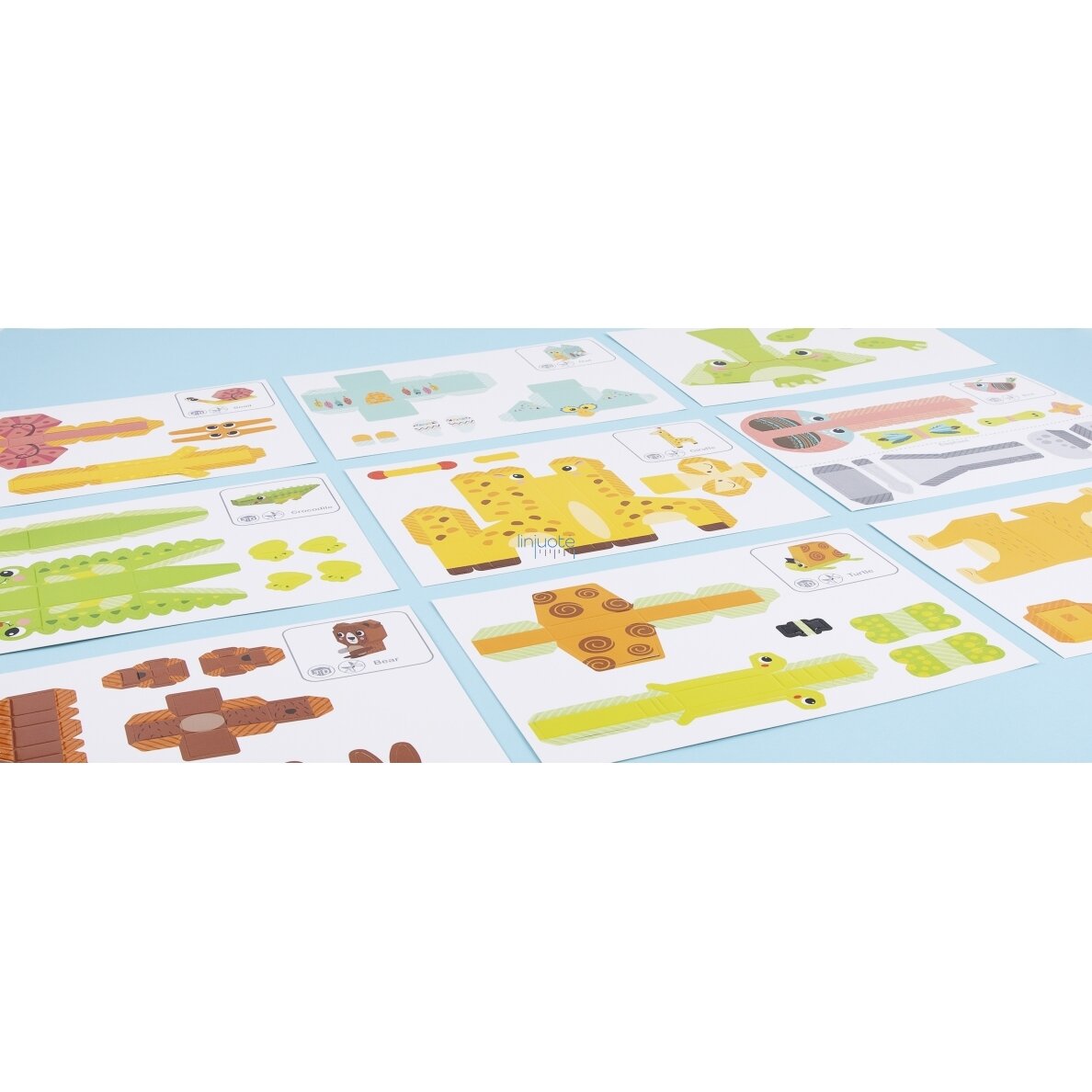 WOOPIE ART&FUN 3D DIY ORIGAMI KŪRYBINIS RINKINYS 10 GYVŪNŲ, 44947 11