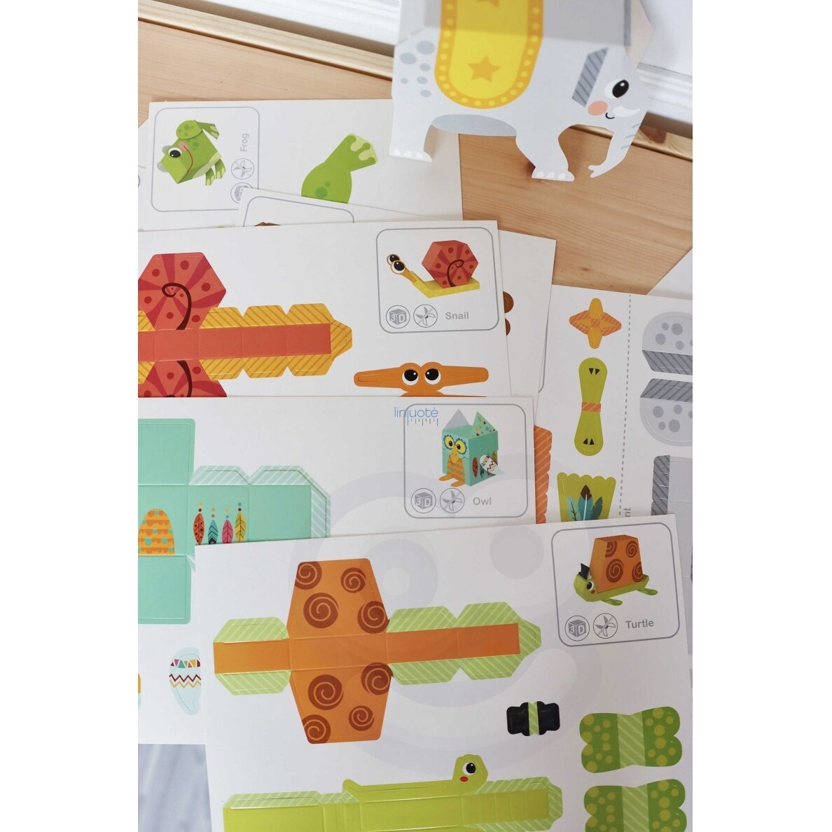 WOOPIE ART&FUN 3D DIY ORIGAMI KŪRYBINIS RINKINYS 10 GYVŪNŲ, 44947 16