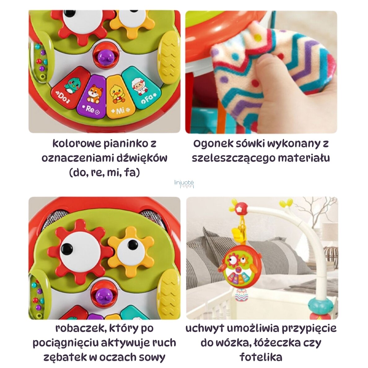 WOOPIE BABY Interaktyvi Pelėda–Pianinas su Šiugždančia Uodega 54641 3 WOOPIE BABY Interaktyvi Pelėda–Pianinas su Šiugždančia Uodega 54641 3