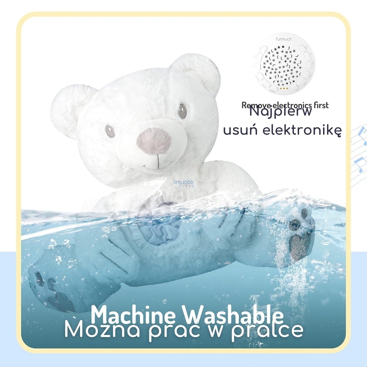 WOOPIE BABY Miegamojo Meškutis su Projektoriumi ir Ramyklė 15 Melodijų 6