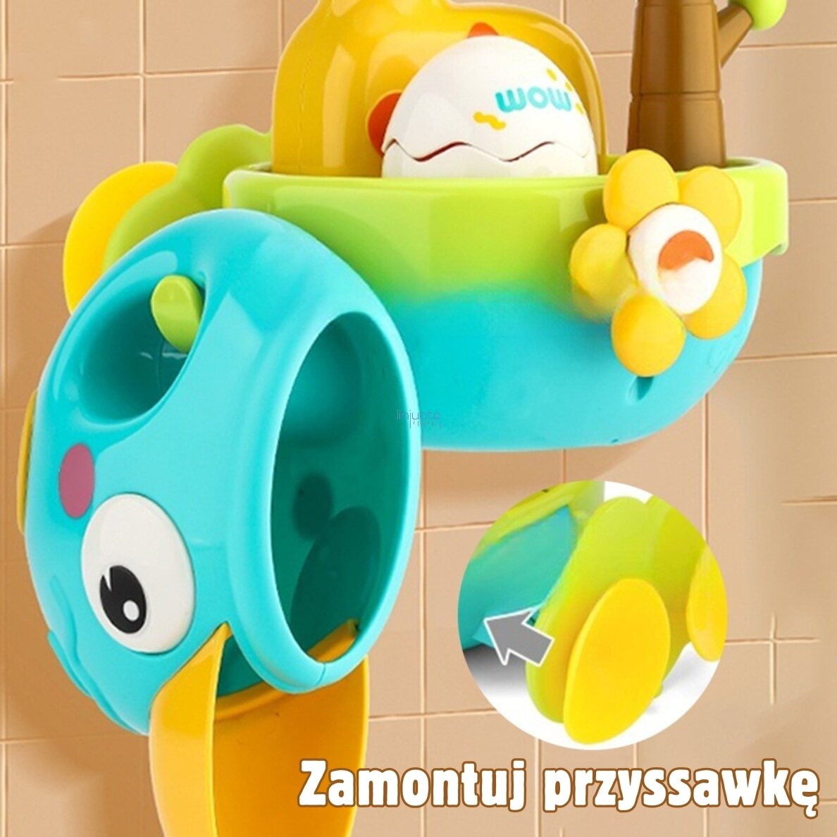 Woopie Baby Vonios Žaislas Žirafa su Piltuvėliu ir Siurbtuku 54726 4 Woopie Baby Vonios Žaislas Žirafa su Piltuvėliu ir Siurbtuku 54726 4