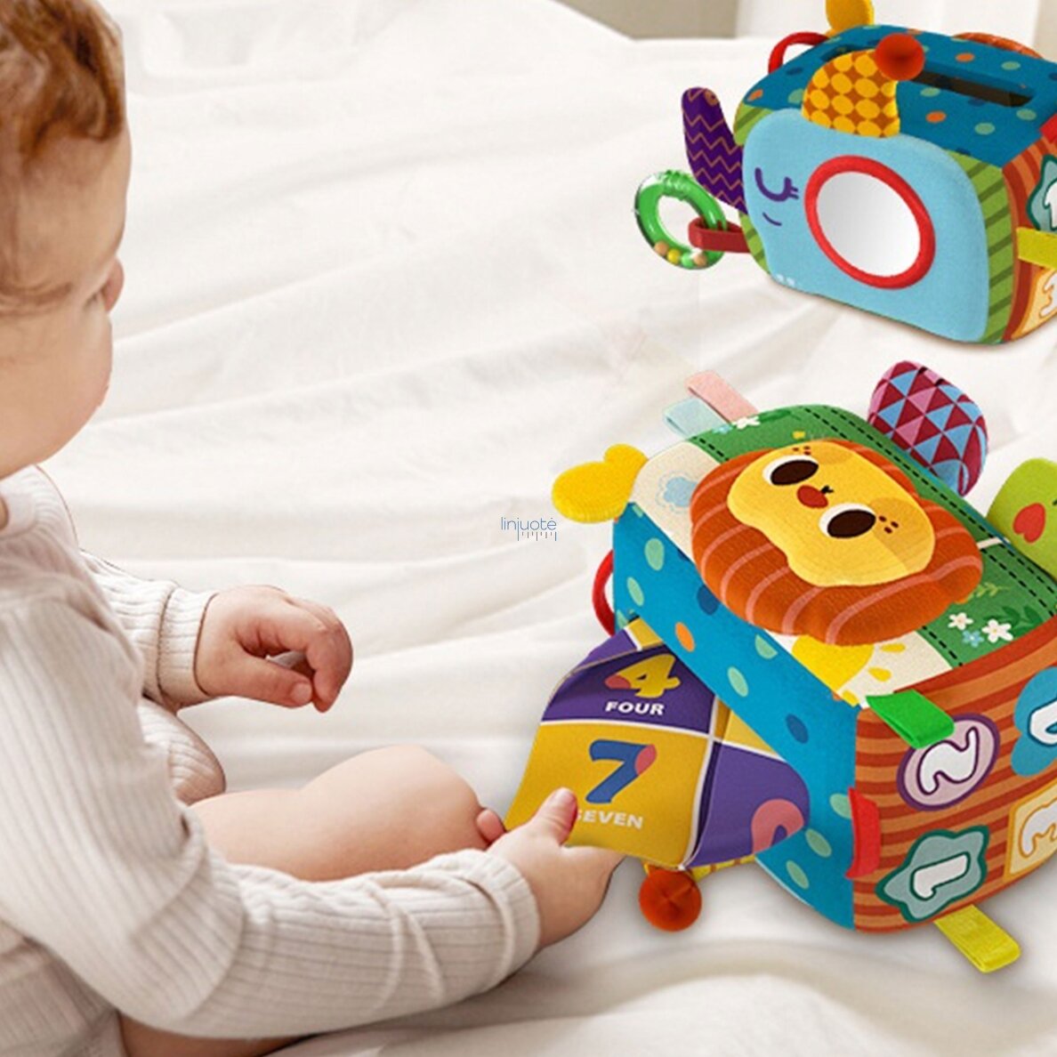 WOOPIE BABY Edukacinė Sensorinė Žaislai Pani Metka Servetėlių Dėžutė 11