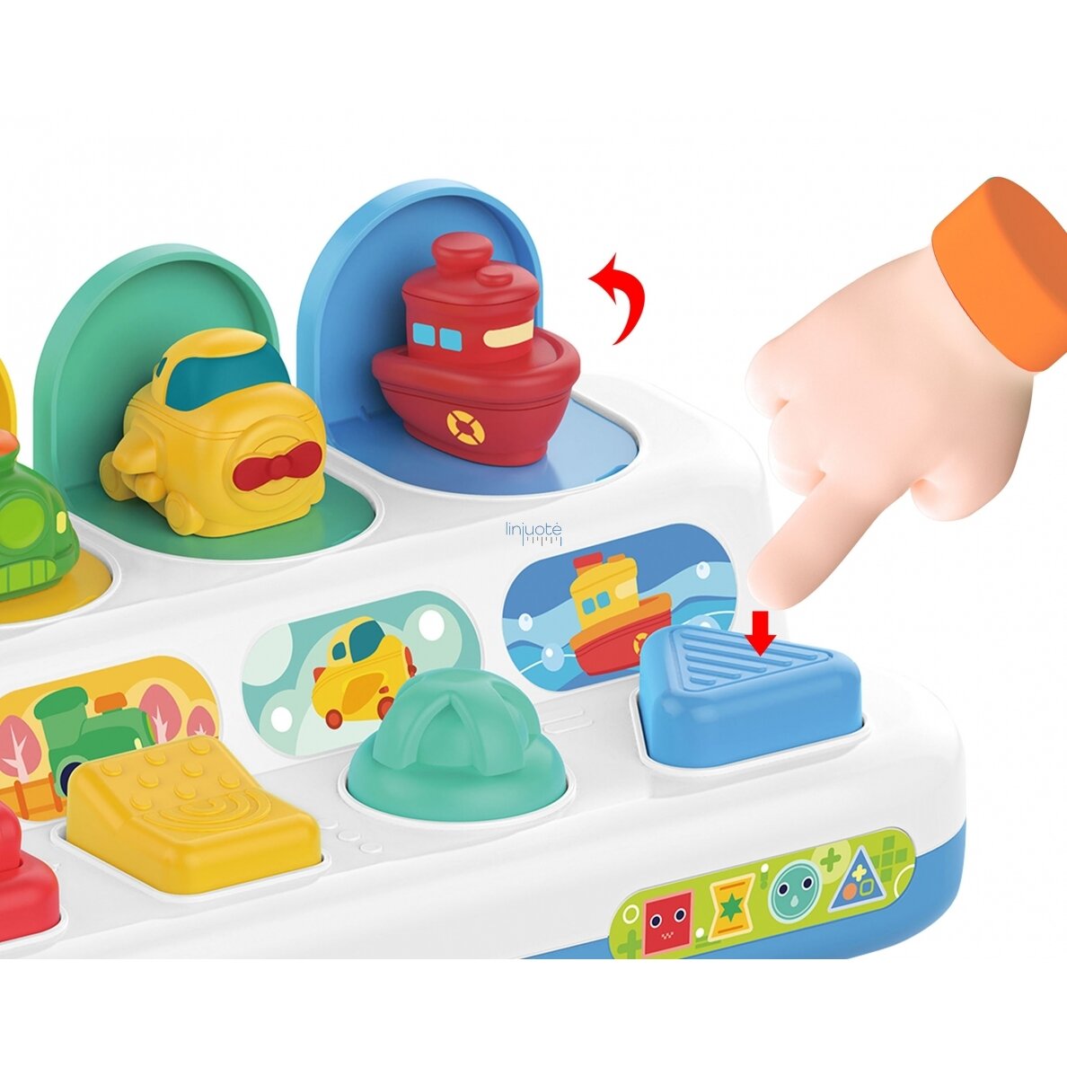 WOOPIE BABY Mokomasis iššokantis žaislas POP-UP Transporto priemonės, 47238 1