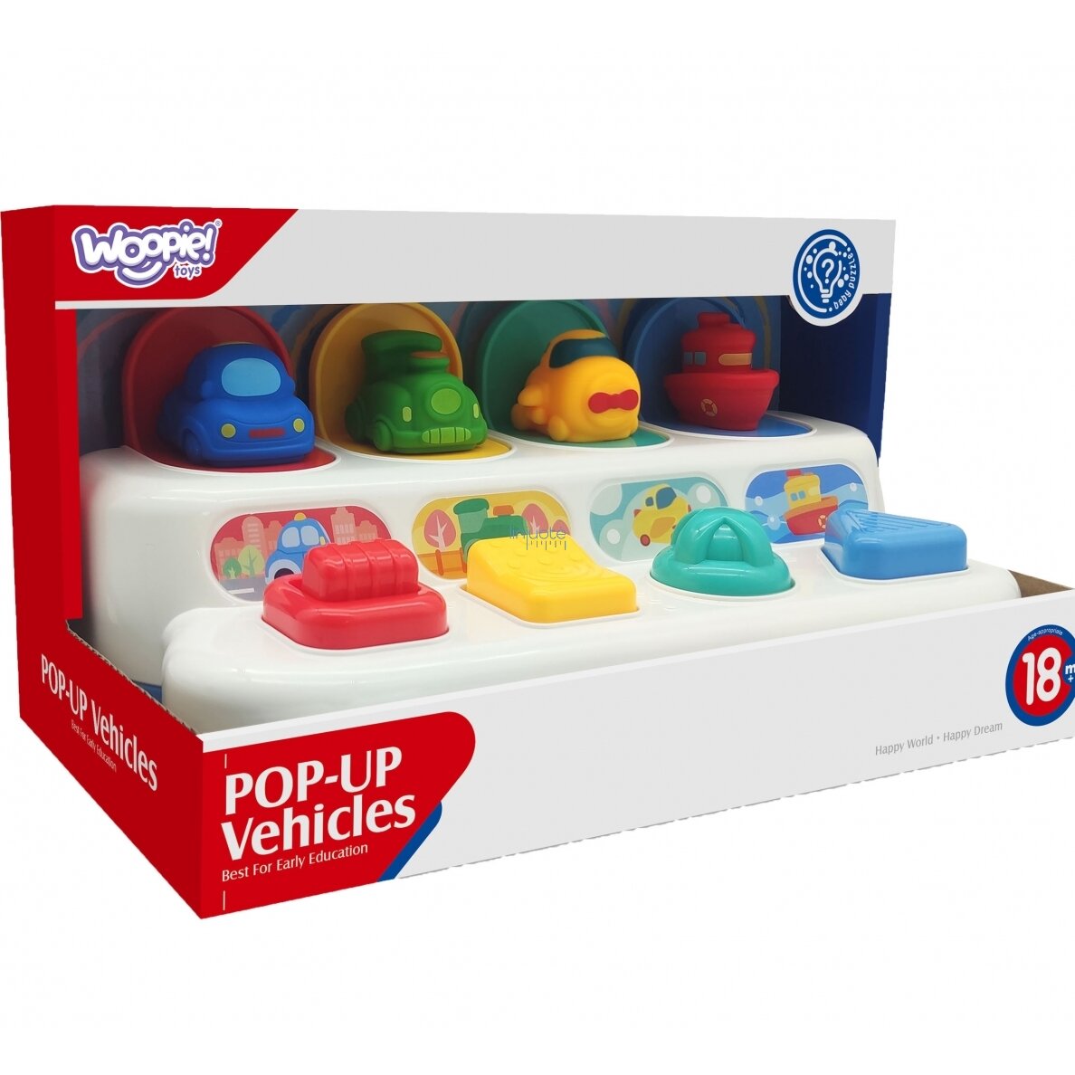 WOOPIE BABY Mokomasis iššokantis žaislas POP-UP Transporto priemonės, 47238 5