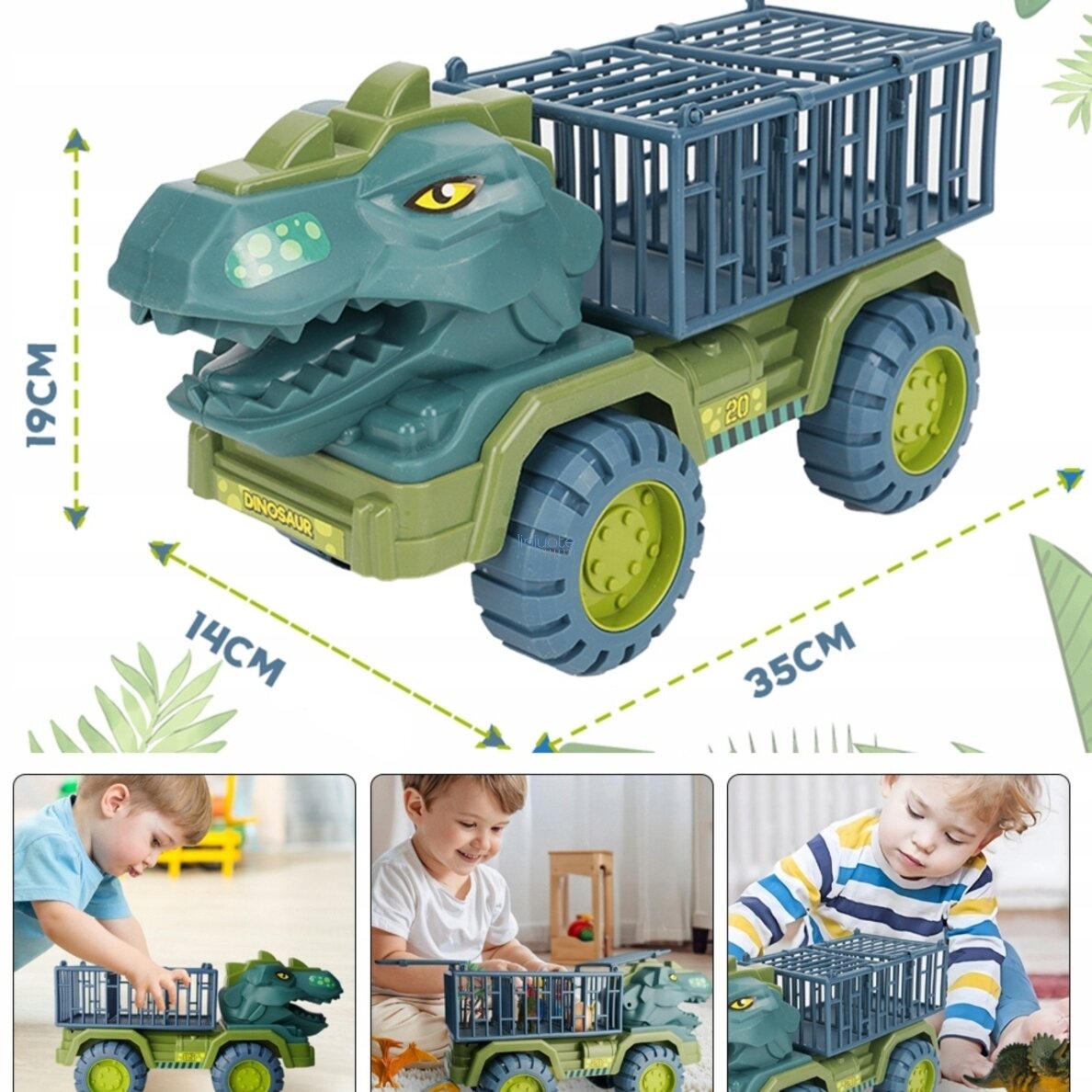 WOOPIE Sunkvežimis Dinozauras Transporteris Figūrėlės, 57420 9 WOOPIE Sunkvežimis Dinozauras Transporteris Figūrėlės, 57420 9