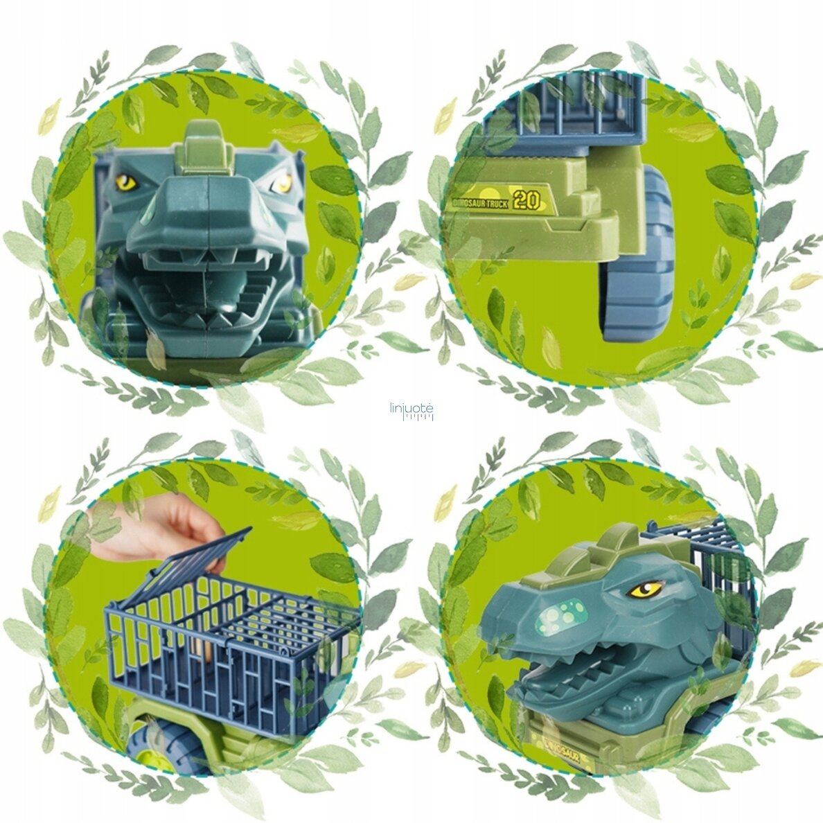 WOOPIE Sunkvežimis Dinozauras Transporteris Figūrėlės, 57420 6 WOOPIE Sunkvežimis Dinozauras Transporteris Figūrėlės, 57420 6