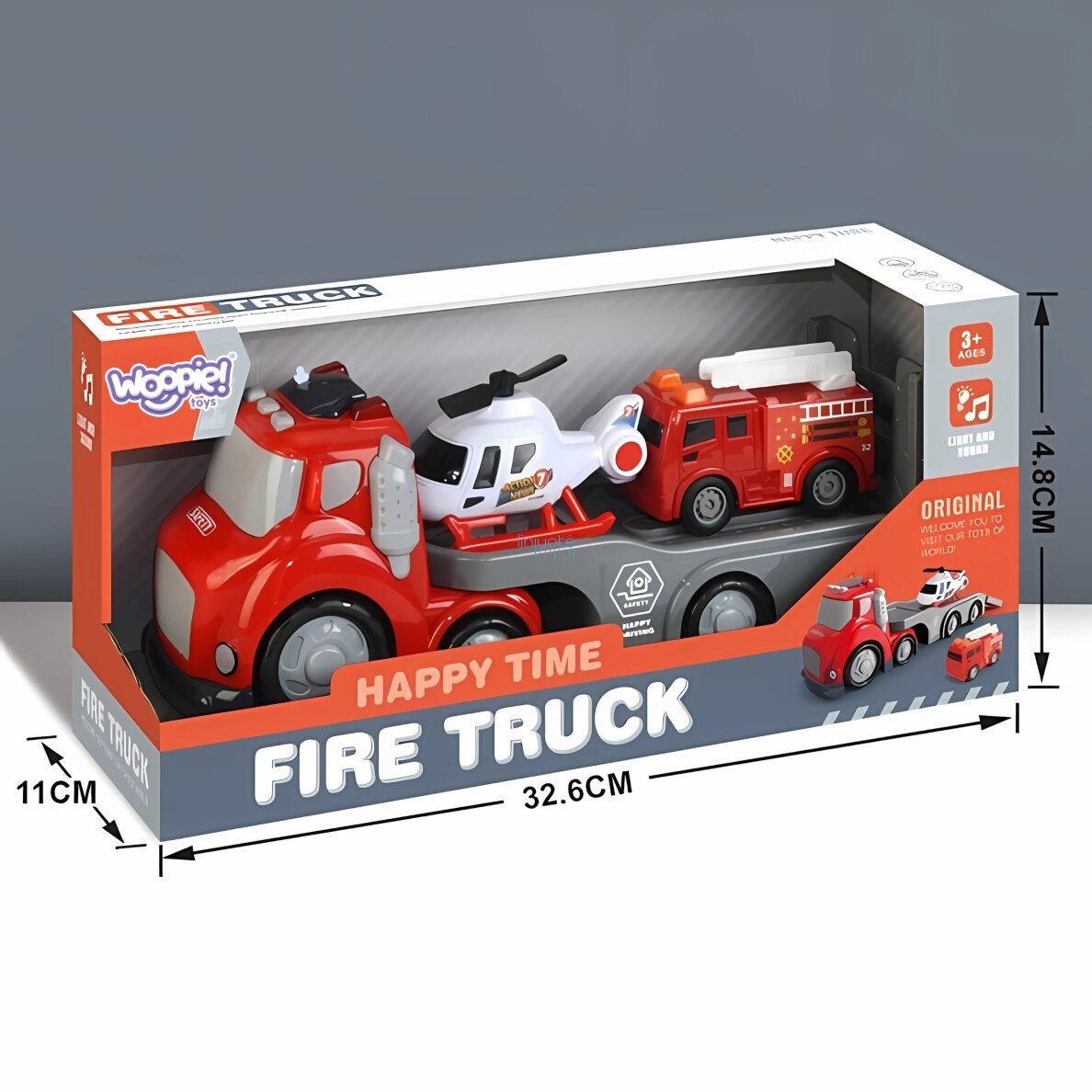 WOOPIE RAUDONA GAISRINĖS PRIEKABA CITY TRUCK GARSO IR ŠVIESOS EFEKTAI, 53156 4 WOOPIE RAUDONA GAISRINĖS PRIEKABA CITY TRUCK GARSO IR ŠVIESOS EFEKTAI, 53156 4