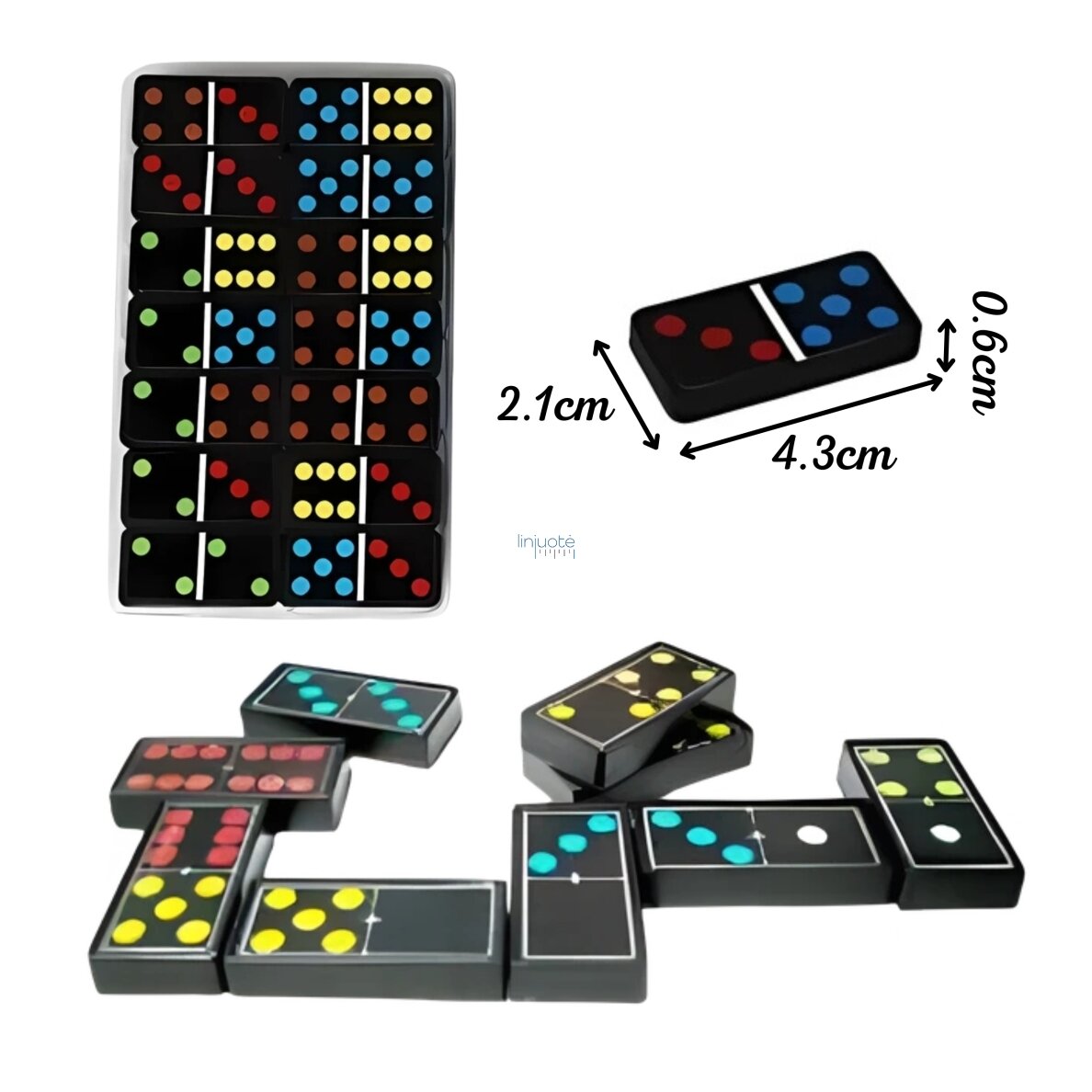 WOOPIE Domino Logikos Žaidimas Šeimai 28 Plytelės 56652 1