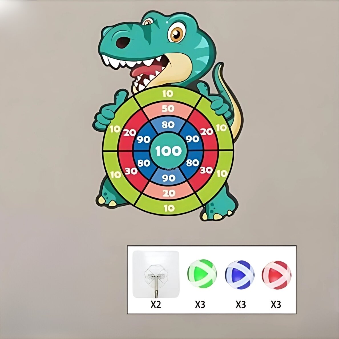 WOOPIE ĮGŪDŽIŲ ŽAIDIMAS SU VELCRO STRĖLĖMIS RINKINYS 2IN1 TAIKINYS + LANKAS DINO, 54535 2 WOOPIE ĮGŪDŽIŲ ŽAIDIMAS SU VELCRO STRĖLĖMIS RINKINYS 2IN1 TAIKINYS + LANKAS DINO, 54535 2