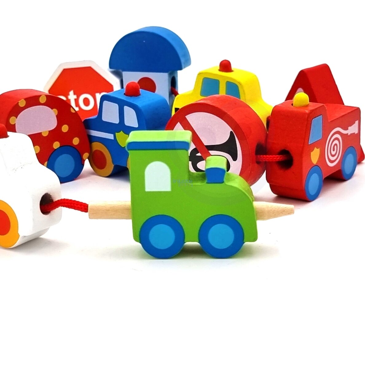 WOOPIE GREEN Mediniai Siūlų Vėrimo Rinkinys Transporto Priemonės Automobiliai 13 vnt. 13 WOOPIE GREEN Mediniai Siūlų Vėrimo Rinkinys Transporto Priemonės Automobiliai 13 vnt. 13