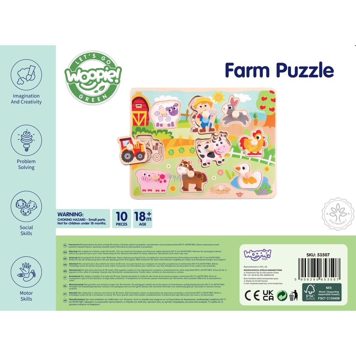WOOPIE GREEN MEDINĖS MONTESSORI DĖLIONĖS FERMA SU SAUGIKLIAIS, 53507 5 WOOPIE GREEN MEDINĖS MONTESSORI DĖLIONĖS FERMA SU SAUGIKLIAIS, 53507 5