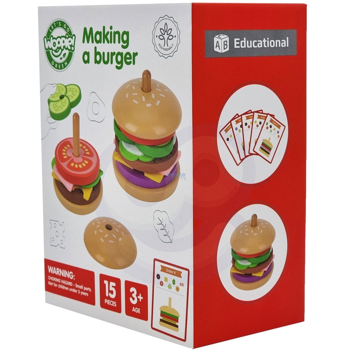 WOOPIE GREEN Medinis Burger Restoranas Dėlionė Vaikams 15 d. FSC sertifikatas 15 WOOPIE GREEN Medinis Burger Restoranas Dėlionė Vaikams 15 d. FSC sertifikatas 15