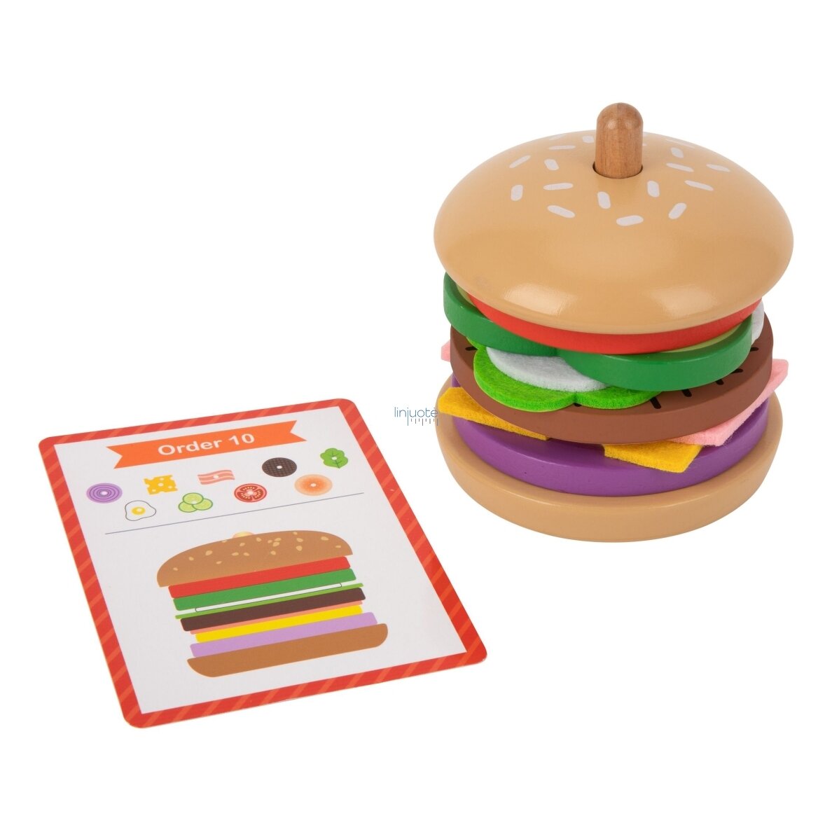 WOOPIE GREEN Medinis Burger Restoranas Dėlionė Vaikams 15 d. FSC sertifikatas 7