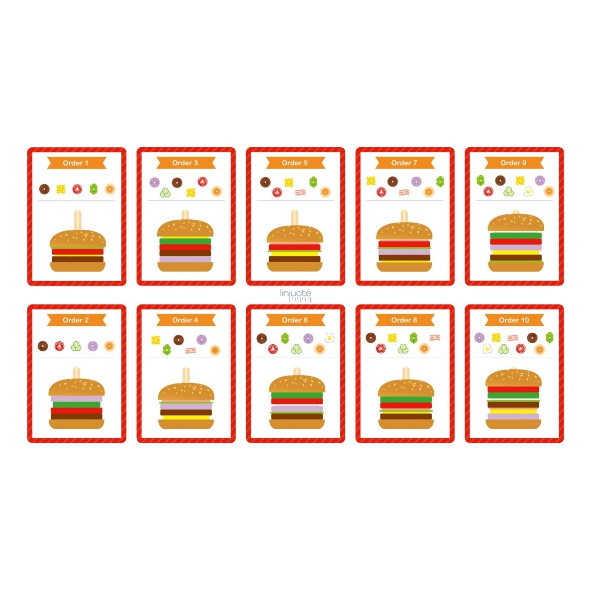 WOOPIE GREEN Medinis Burger Restoranas Dėlionė Vaikams 15 d. FSC sertifikatas 9