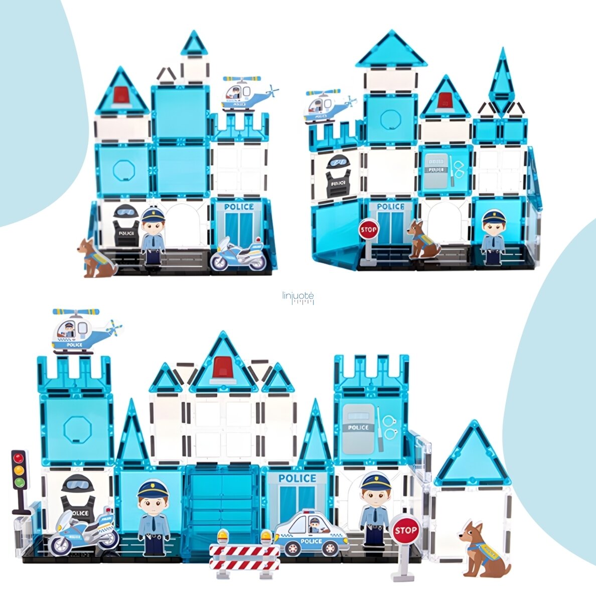 STEAM Magnetinis 3D Konstruktorius "Policijos Komisariatas", 42 EL, 55006 1 STEAM Magnetinis 3D Konstruktorius "Policijos Komisariatas", 42 EL, 55006 1