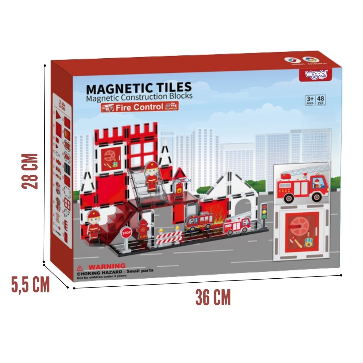 STEAM Magnetinis 3D konstruktorius „Gaisrinės komandos“, 48 EL, 55013 4 STEAM Magnetinis 3D konstruktorius „Gaisrinės komandos“, 48 EL, 55013 4