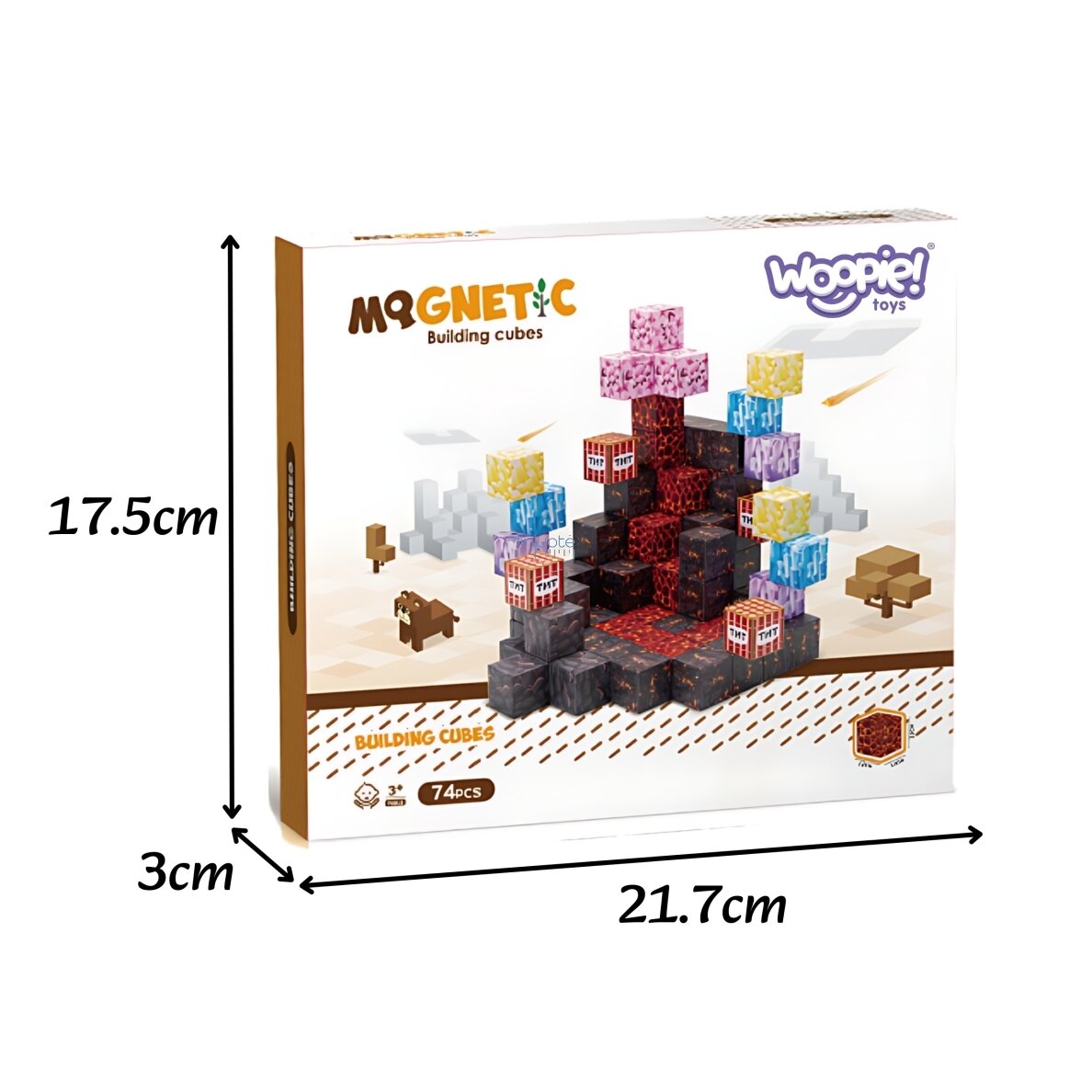 STEAM Magnetinis Kubelių Konstruktorius "Minecraft", 74 EL, 55952 4 STEAM Magnetinis Kubelių Konstruktorius "Minecraft", 74 EL, 55952 4