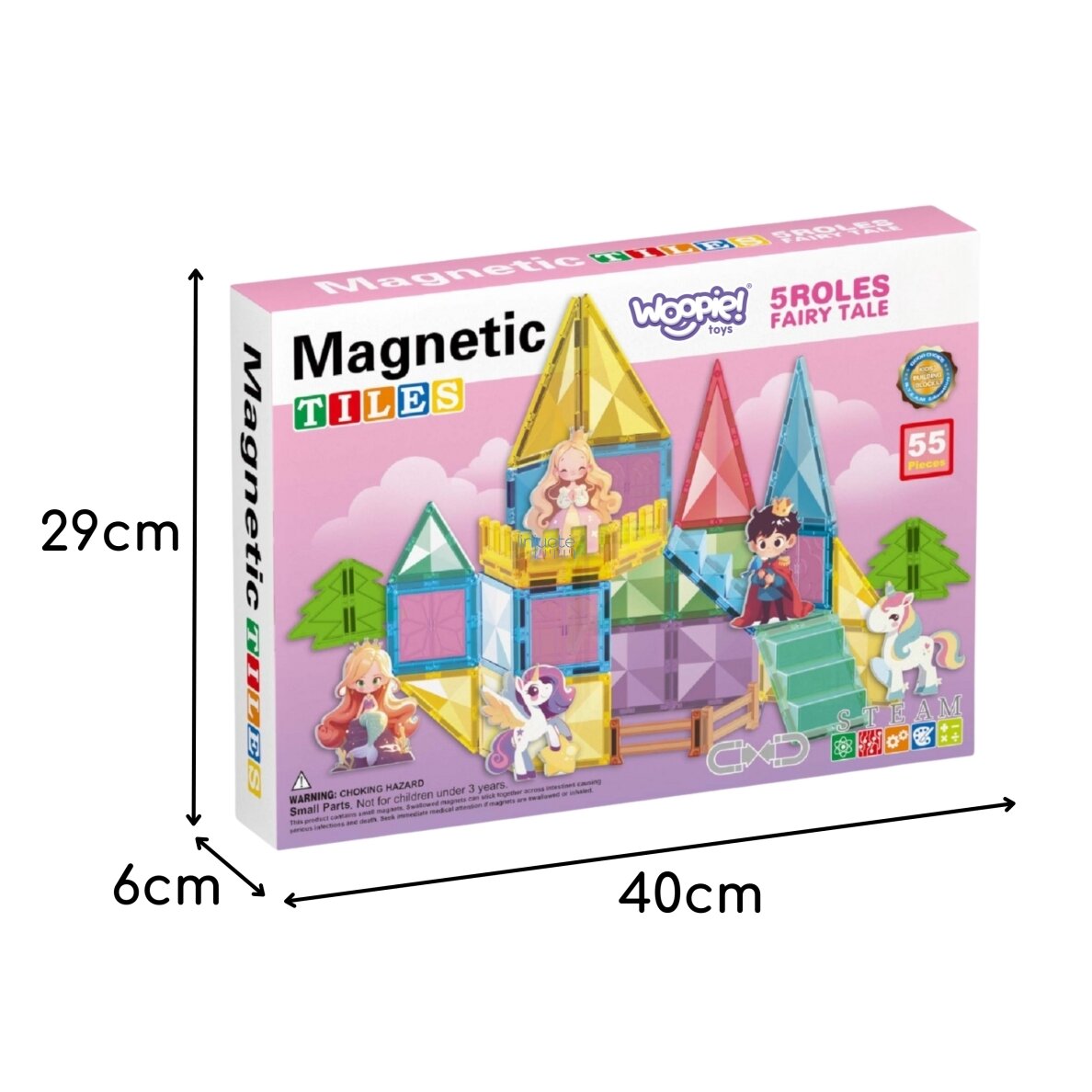STEAM Magnetinis Konstruktorius 3D "Pasakų Pilis",  55 EL, 55853 4