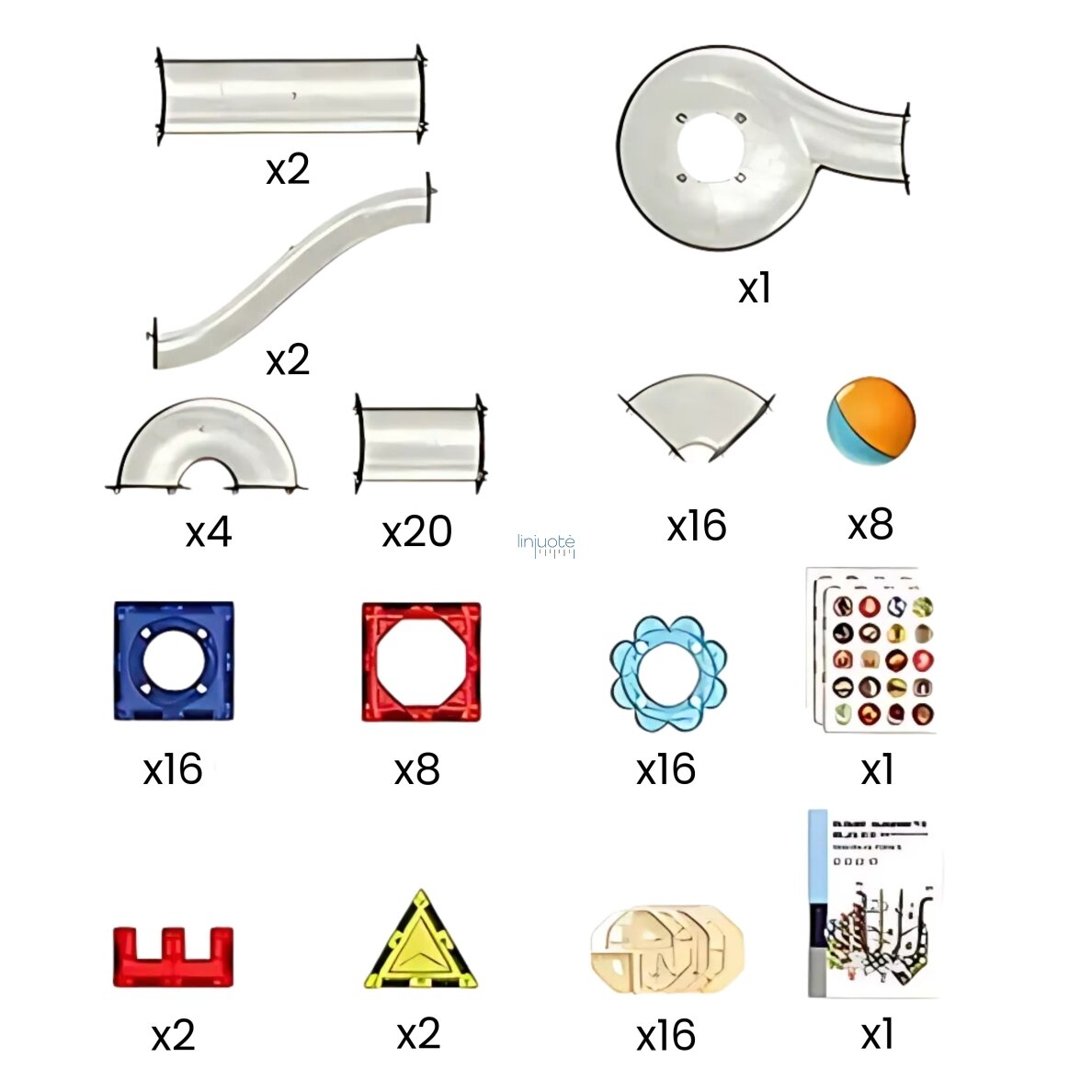 WOOPIE MAGNETINIAI KONSTRUKCINIAI 3D RINKINYS EDUKACINIS RUTULIO TAKELIS 113 DALIŲ, 55945 2