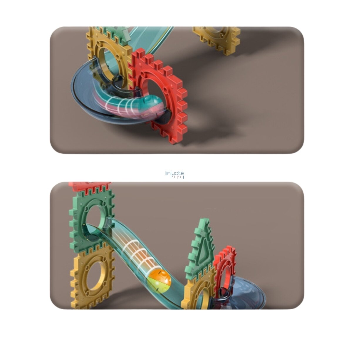 WOOPIE MAGNETINIAI 3D STATYBINIAI BLOKAI, MOKOMASIS RINKINYS „BALL TRACK“, 128EL., 54931 2