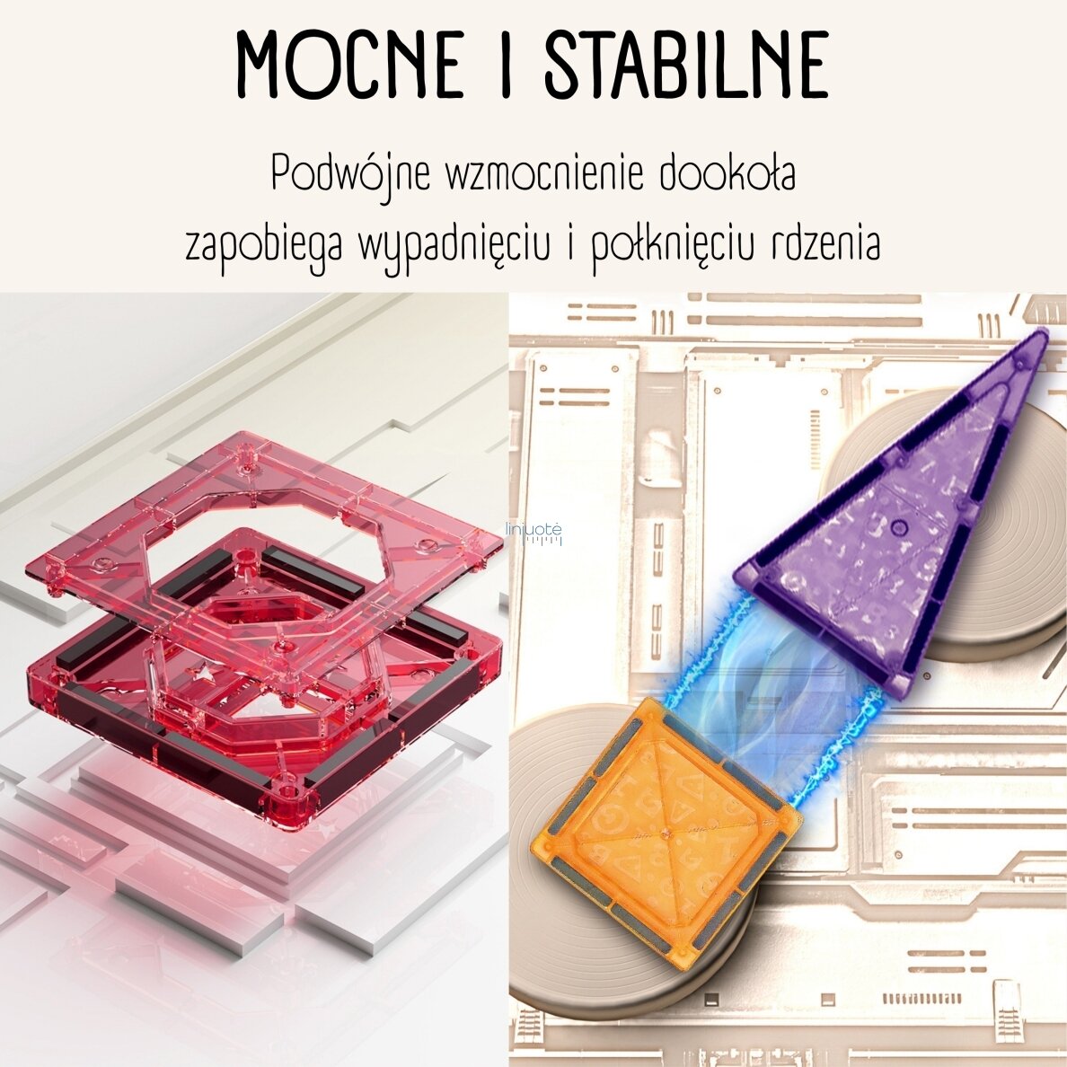 WOOPIE MAGNETINIAI 3D KONSTRUKTORIAUS BLOKAI. MOKOMASIS RINKINYS „PILIS IR TRANSPORTO PRIEMONĖS“, 110 EL., 54979 6