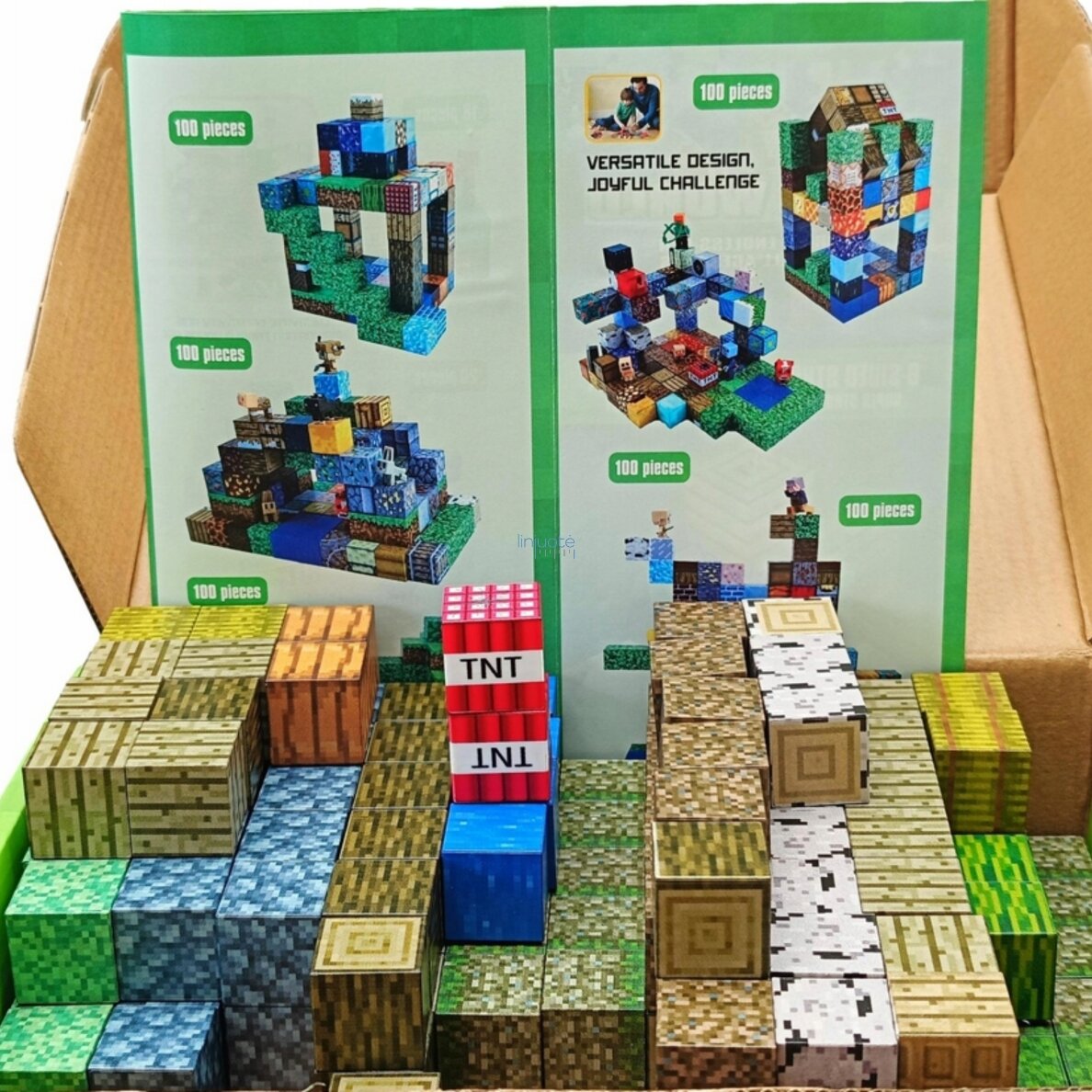 WOOPIE MAGNETINIAI KONSTRUKCINIAI KUBELIAI 3D MOKOMASIS RINKINYS 63 EL., 55914 3
