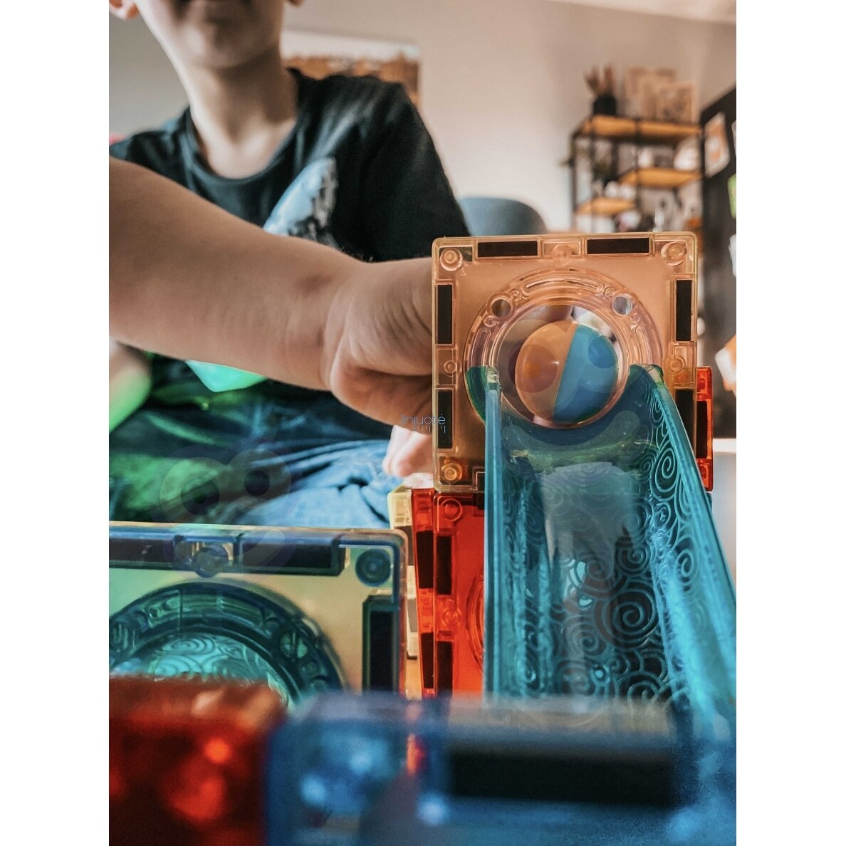 STEM MAGNETINIS ŠVIEČIANTIS  KONSTRUKTORIUS- KULODROMAS, 75 el., 40000 10