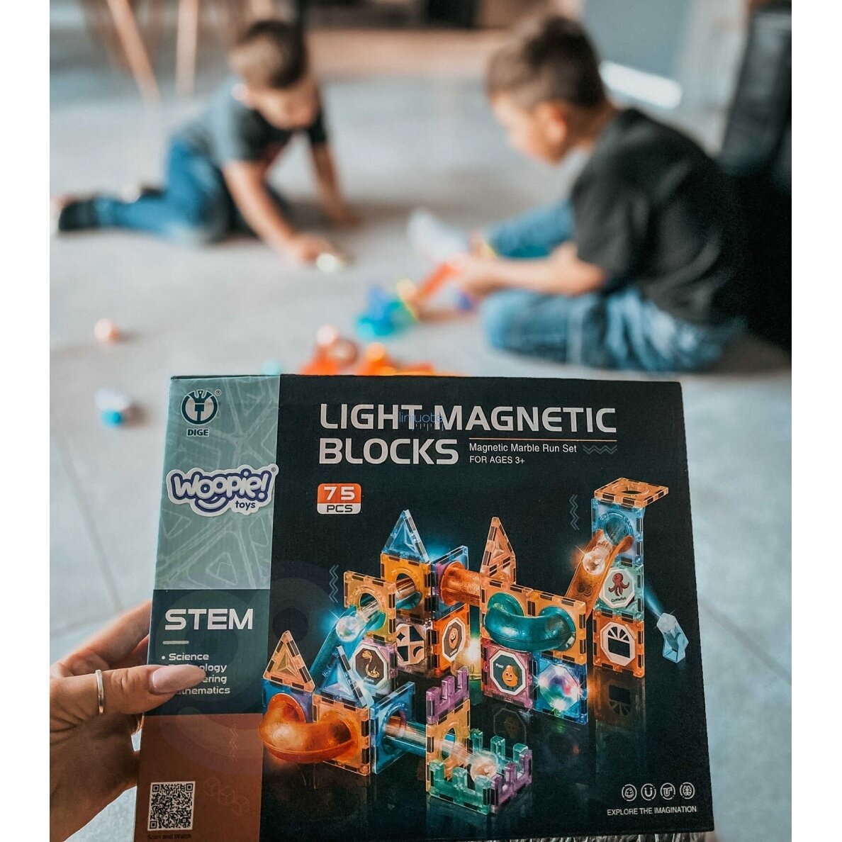 STEM MAGNETINIS ŠVIEČIANTIS  KONSTRUKTORIUS- KULODROMAS, 75 el., 40000 14
