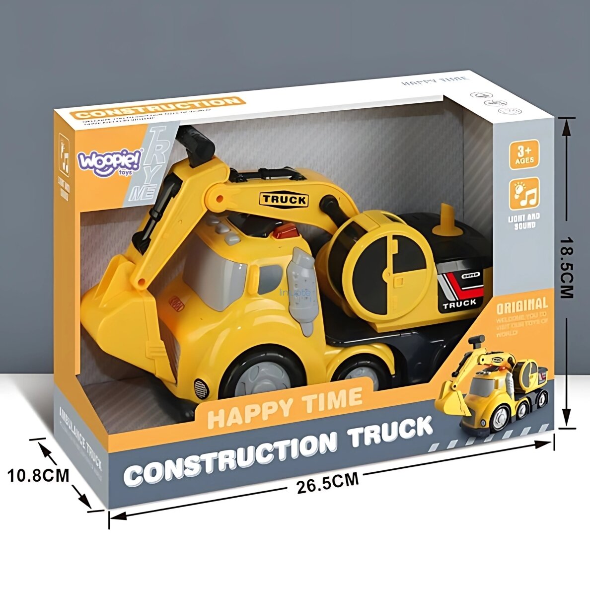 WOOPIE EKSKAVATORIUS CITY TRUCK SU GARSO IR ŠVIESOS EFEKTAIS, 53132 4
