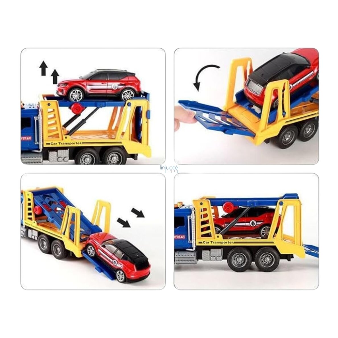 WOOPIE Transporteris su automobiliu, šviesa ir garsu 4