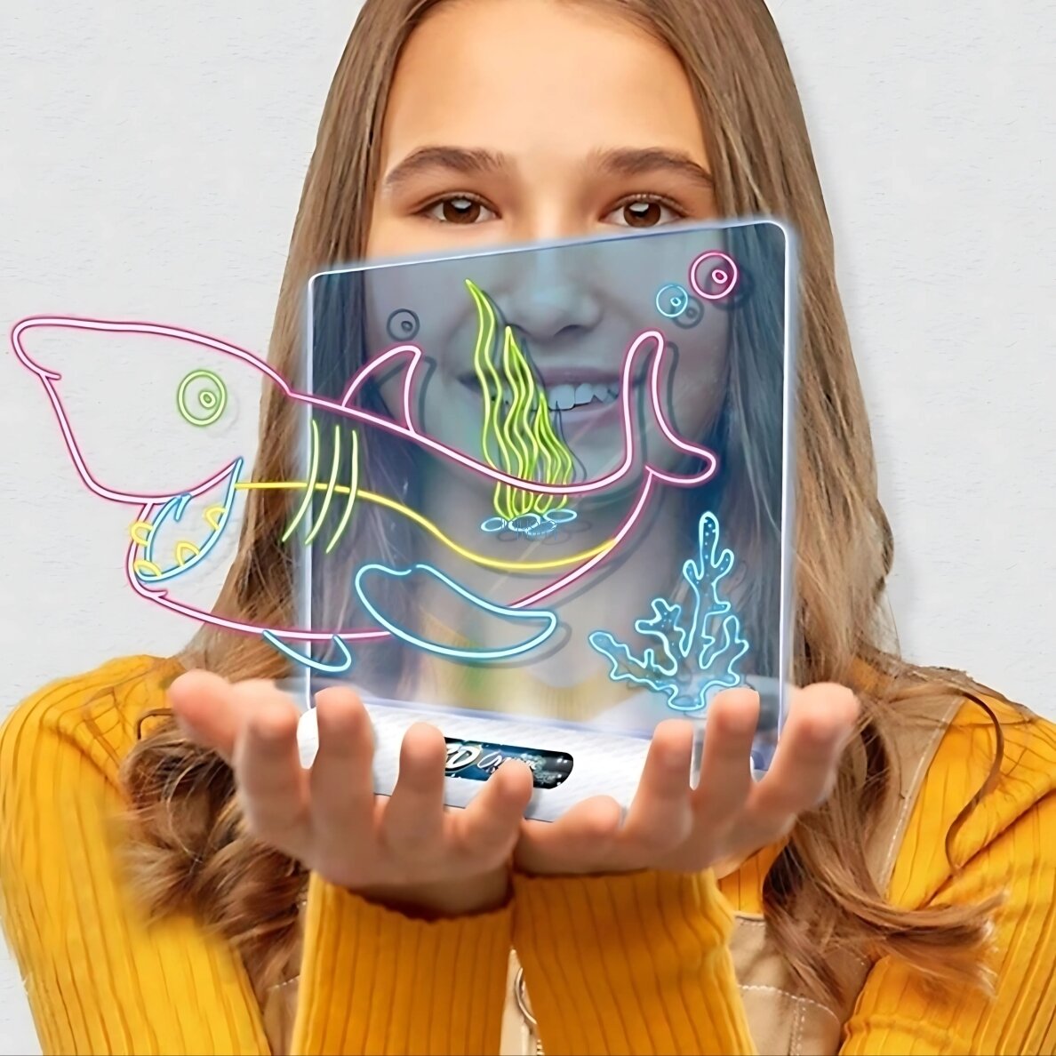 WOOPIE MAGNETINĖ LENTELĖ SU 3D LED APŠVIETIMU PIEŠIMUI, 53354 1 WOOPIE MAGNETINĖ LENTELĖ SU 3D LED APŠVIETIMU PIEŠIMUI, 53354 1